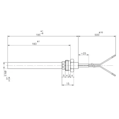 14701093 RESISTENZA ACCENSIONE STUFA CALDAIA A PELLET CON RACCORDO 3/8 DIAM 9,9 LUNGHEZZA193MM 330W - immagine 2
